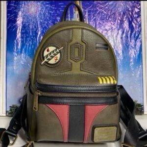 Disney Star Wars boba fett mandalorian bounty hunter Loungefly mini backpack